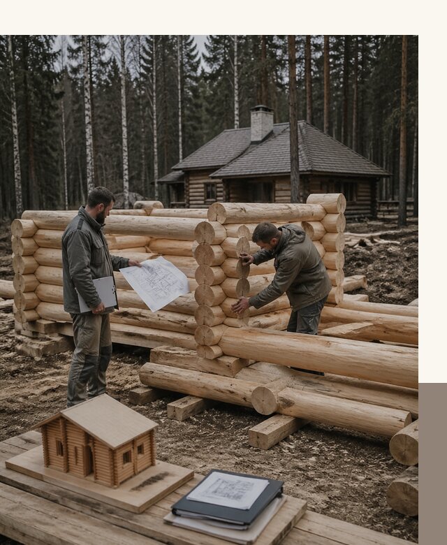 Проектирование и строительство домов из бревна в Альметьевске